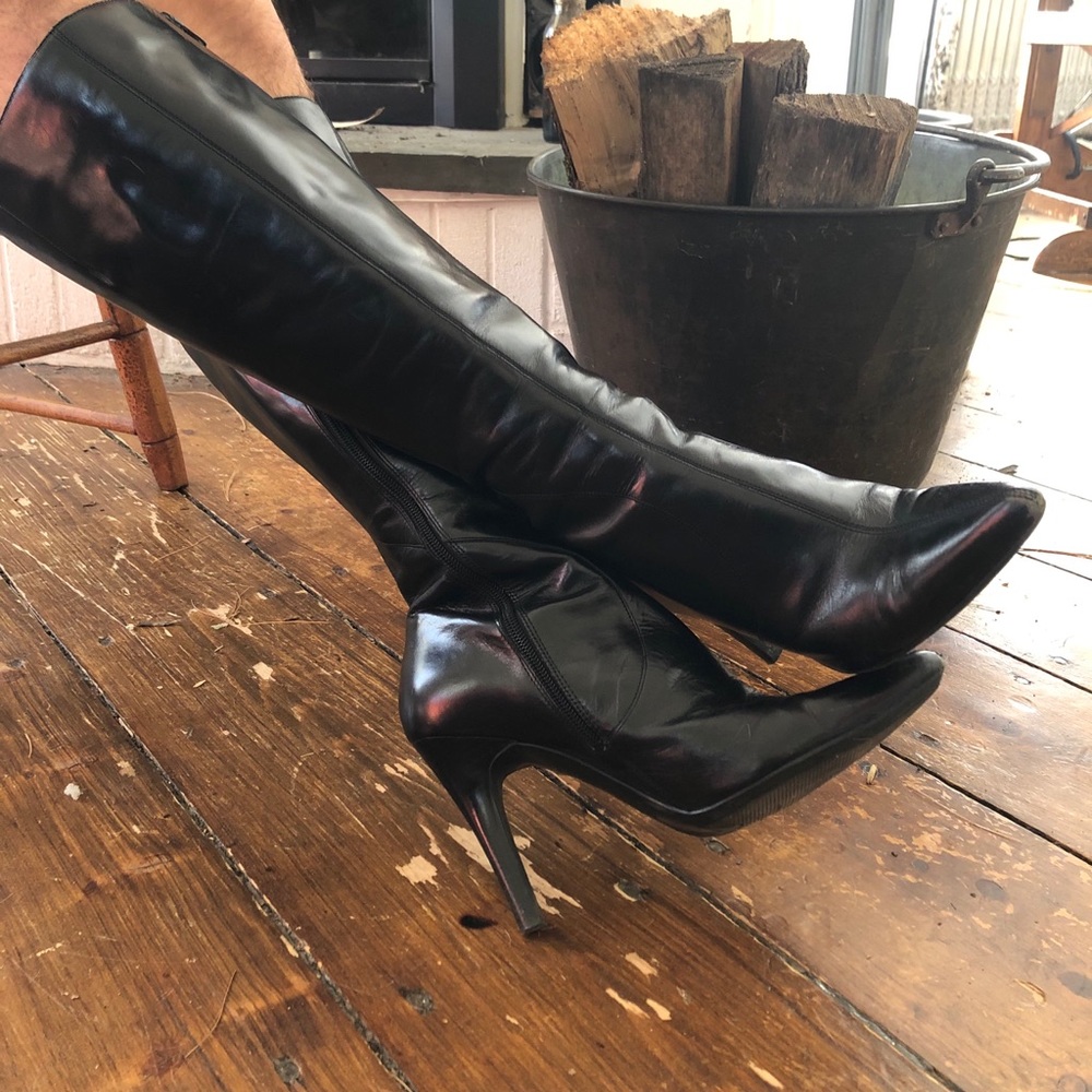 Nine West High Heel Black Boots Size 10